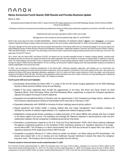 Thumbnail Nano-X Imaging Quarterly Report 2020-q4