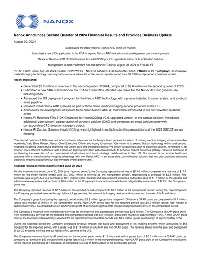 Thumbnail Nano-X Imaging Quarterly Report 2024-q2