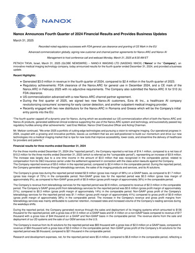 Thumbnail Nano-X Imaging Quarterly Report 2024-q4