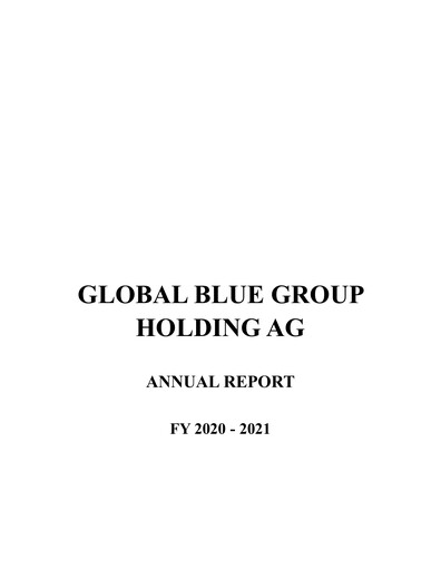 Thumbnail Global Blue Group Annual Report 2020-2021