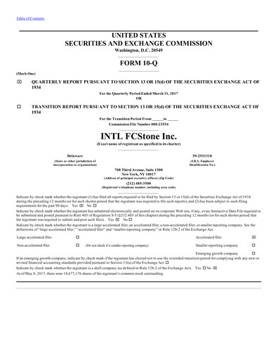 Thumbnail StoneX Group Quarterly Report 2017-q2