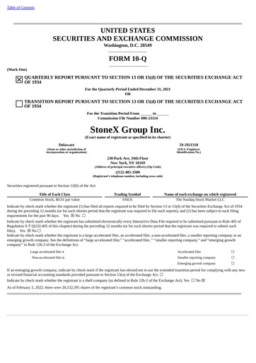 Thumbnail StoneX Group Quarterly Report 2022-q1