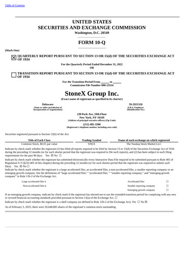 Thumbnail StoneX Group Quarterly Report 2023-q1