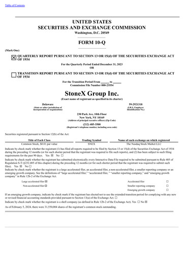Thumbnail StoneX Group Quarterly Report 2024-q1