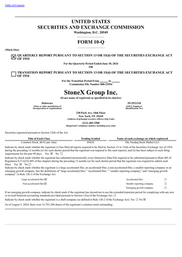 Thumbnail StoneX Group Quarterly Report 2024-q3