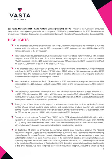 Thumbnail Vasta Platform Quarterly Report 2023-q4