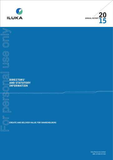 Thumbnail Iluka Resources Annual Report 2015