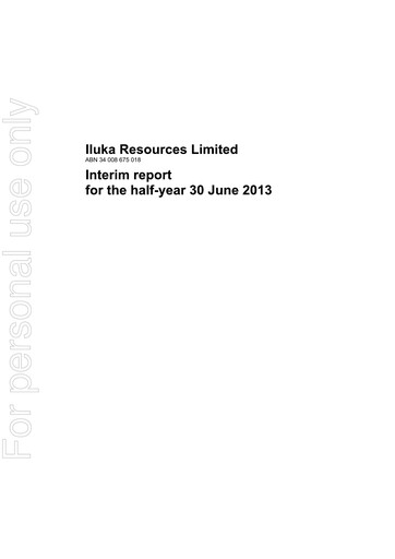 Thumbnail Iluka Resources Half-year Report 2013-h1
