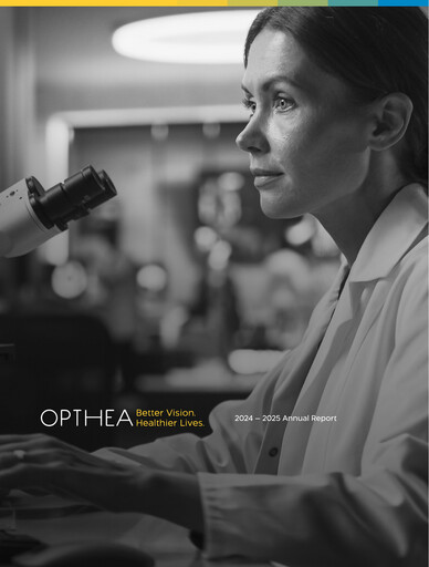 Thumbnail Opthea Annual Report 2024-2025