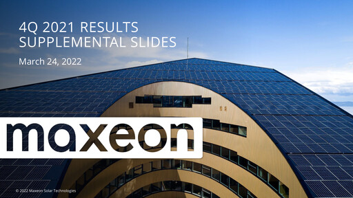 Thumbnail Maxeon Solar Technologies Quarterly Report 2021-q4