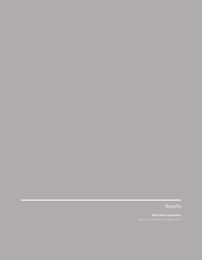 Thumbnail State Street Corporation
 Annual Report 2005