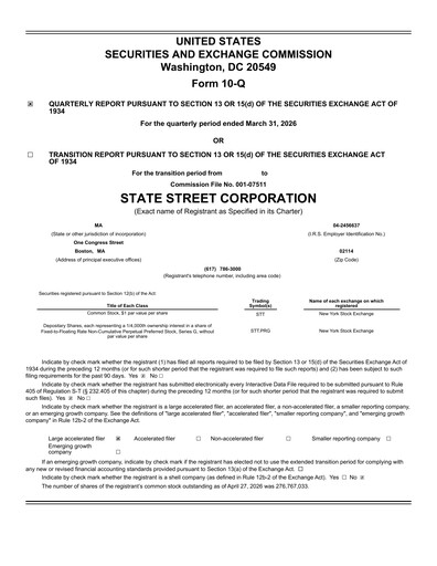 Thumbnail State Street Corporation
 Quarterly Report 2026-q1