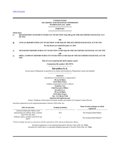 Thumbnail Inventiva Pharma Annual Report 2023