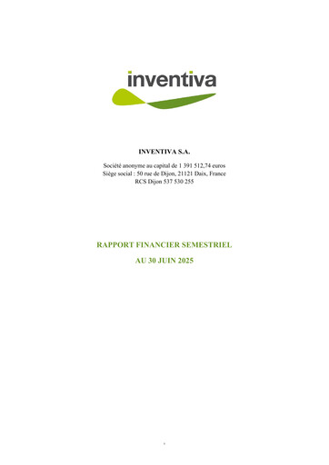 Thumbnail Inventiva Pharma Half-year Report 2025-h1