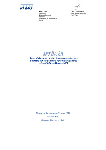 Miniature Inventiva Pharma Rapport trimestriel 2021-q1