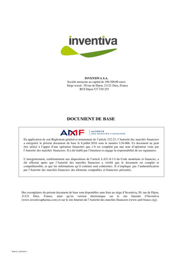 Thumbnail Inventiva Pharma Universal Registration Document 2015