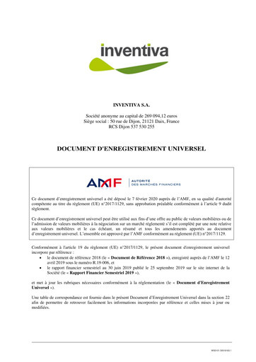 Thumbnail Inventiva Pharma Universal Registration Document 2019