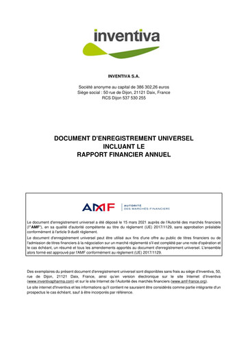 Thumbnail Inventiva Pharma Universal Registration Document 2020
