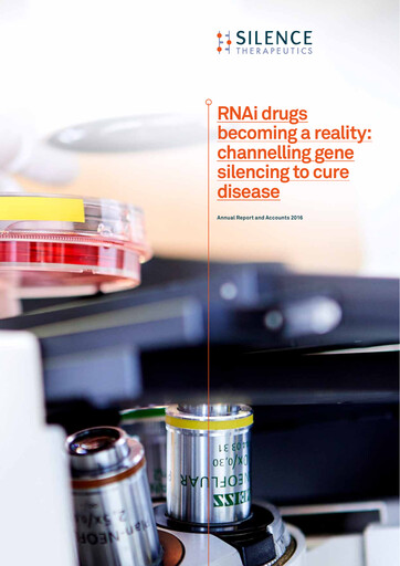 Thumbnail Silence Therapeutics Annual Report 2016