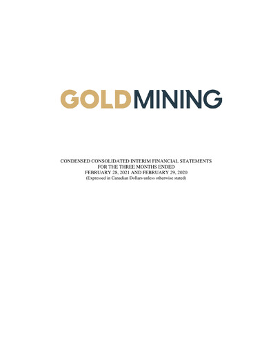 Thumbnail GoldMining Inc. Quarterly Report 2021-q1