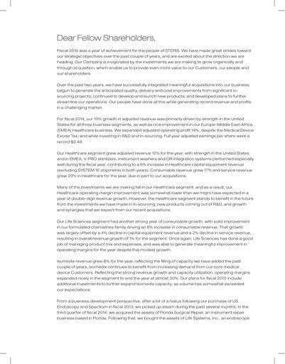 Thumbnail Steris Annual Report 2014