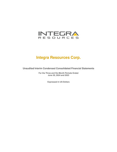 Thumbnail Integra Resources Quarterly Report 2024-q2
