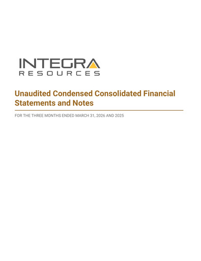 Thumbnail Integra Resources Quarterly Report 2026-q1