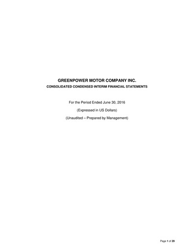 Thumbnail GreenPower Motor Company Quarterly Report fy2017-q1