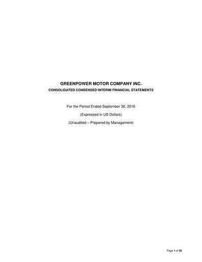 Thumbnail GreenPower Motor Company Quarterly Report fy2017-q2
