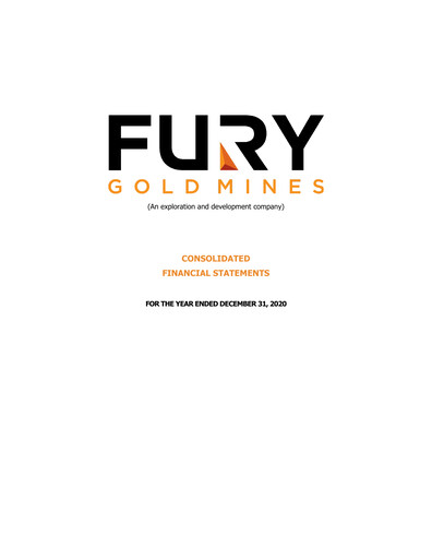 Thumbnail Fury Gold Mines Financial Statement 2020