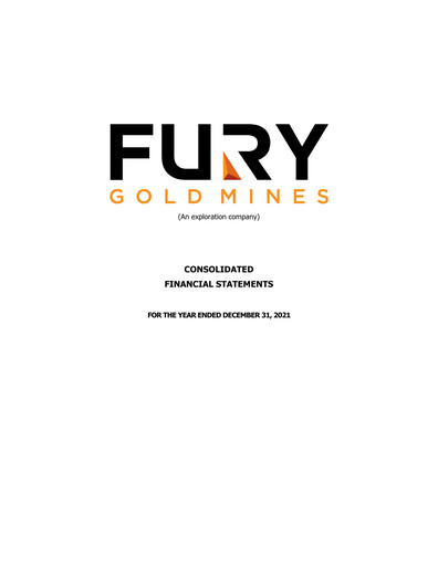 Thumbnail Fury Gold Mines Financial Statement 2021