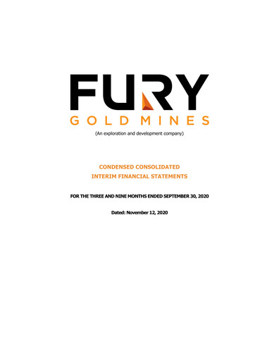 Thumbnail Fury Gold Mines Quarterly Report 2020-q3