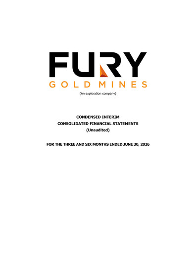Thumbnail Fury Gold Mines Quarterly Report 2026-q2