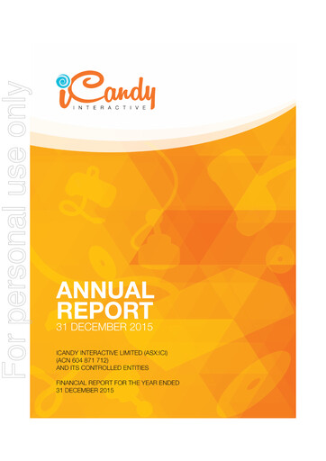 Thumbnail iCandy Interactive Annual Report 2015