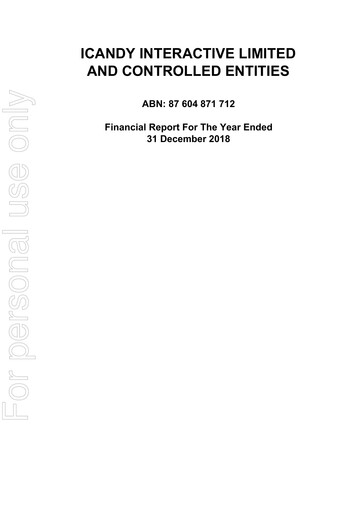 Thumbnail iCandy Interactive Annual Report 2018