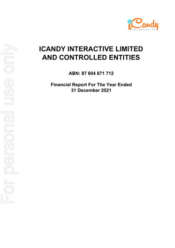 Thumbnail iCandy Interactive Annual Report 2021