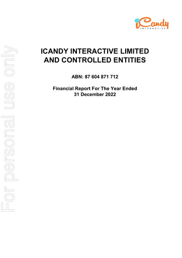 Thumbnail iCandy Interactive Annual Report 2022