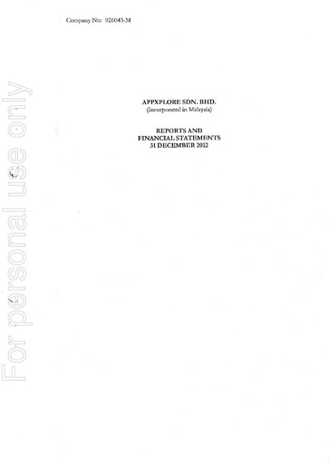 Thumbnail iCandy Interactive Financial Statement 2012