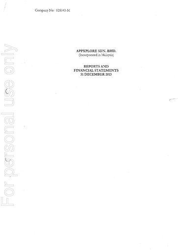 Thumbnail iCandy Interactive Financial Statement 2013