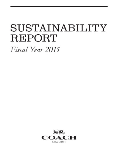 Thumbnail Tapestry Sustainability Report 2015