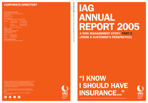 Thumbnail Insurance Australia Group
 Annual Report 2005
