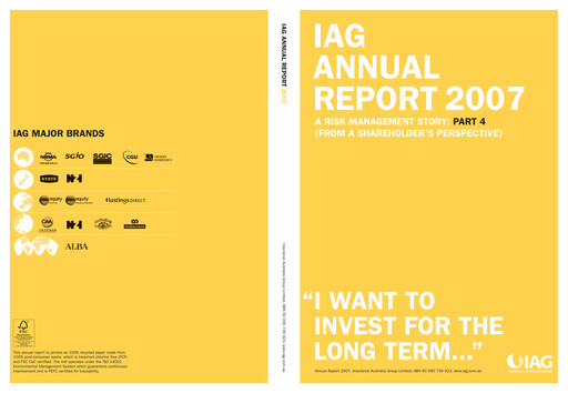 Thumbnail Insurance Australia Group
 Annual Report 2007