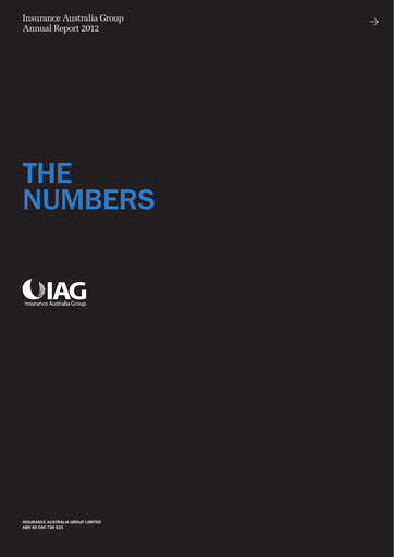 Thumbnail Insurance Australia Group
 Annual Report 2012