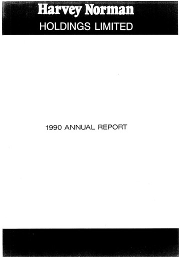 Thumbnail Harvey Norman Annual Report 1990