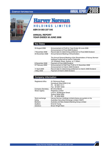 Thumbnail Harvey Norman Annual Report 2008