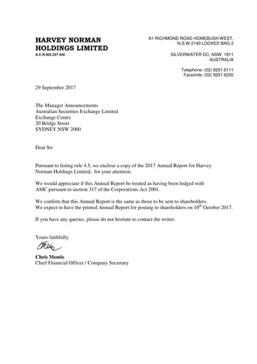 Thumbnail Harvey Norman Annual Report 2017