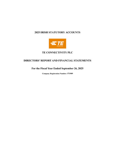 Thumbnail TE Connectivity
 Financial Statement 2025