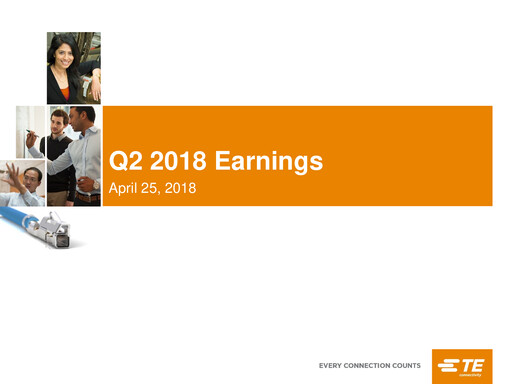 Thumbnail TE Connectivity
 Quarterly Report 2018-q2