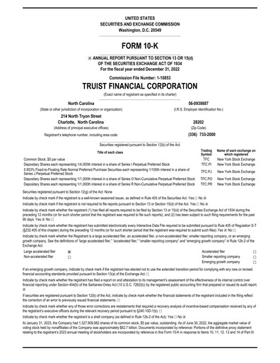 Thumbnail Truist Financial Corporation Annual Report 2022