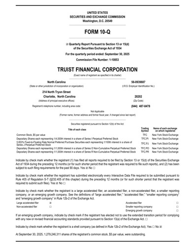 Vorschaubild Truist Financial Corporation Quartalsbericht 2025-q3